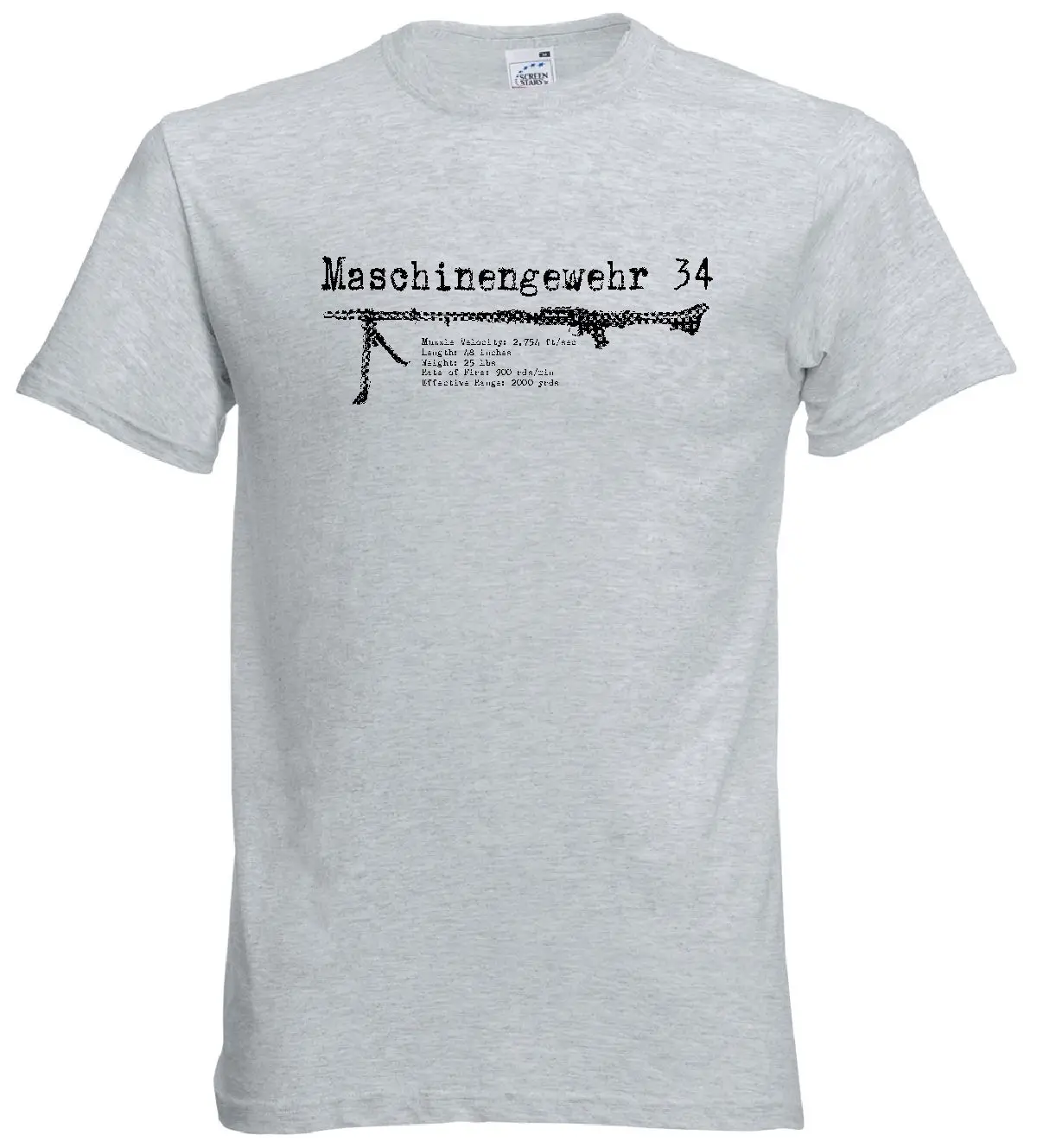 2019 MG34 футболка с автоматом Второй мировой войны вермахт 8 мм K98 Германия|t shirt|gun t