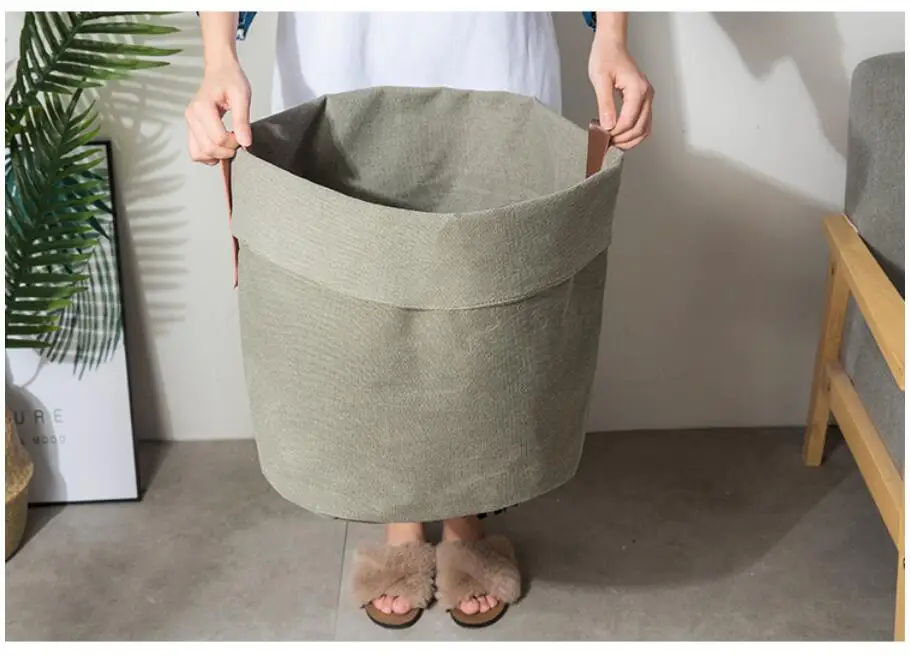 New Solid color series Folding Waterproof Laundry Hamper Clothes Storage Basket Home decoration barrel kids toy organizer bucket