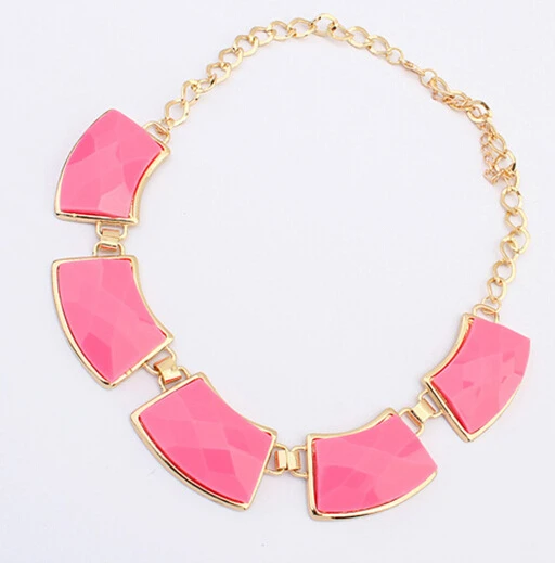 Simply Geometric Pendant Bib Necklace New Fashion Statement cxt906435 | Украшения и аксессуары