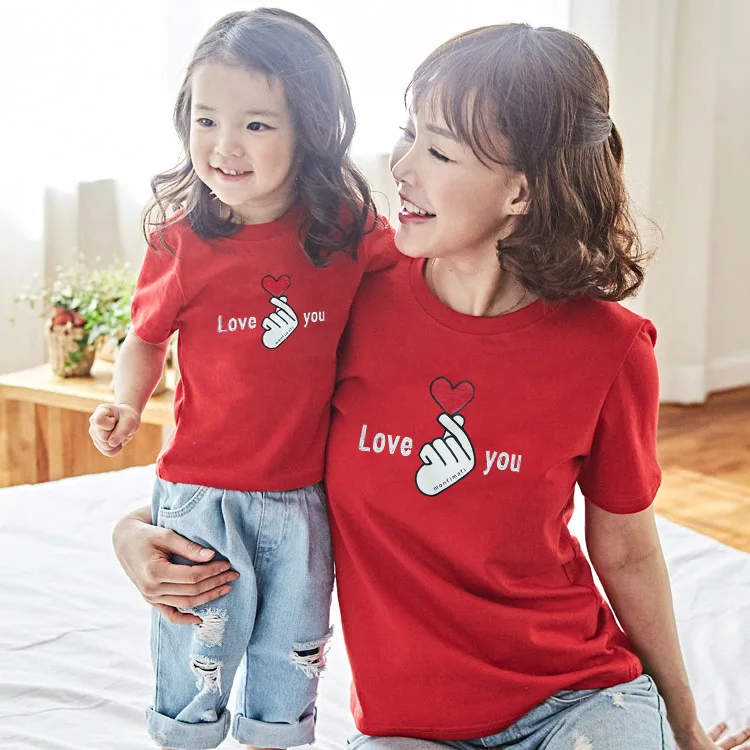 

Family Matching Clothes Dad Mom Baby T-shirt Mother and Daughter Short Sleeve T-shirts