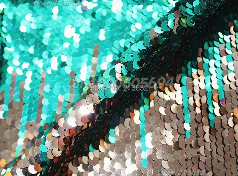 PQYY47 Sequins embroidery water-soluble lace fabric cloth high-end color gradient encryption wedding dress material tecido tela | Дом и сад