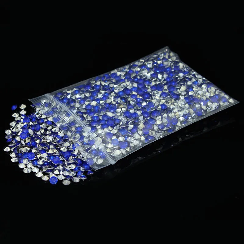 Royal Blue Silver 1000 шт. 4,2 мм бриллиантами свадебные конфетти для украшения стола рассыпные Стразы 31 Цвета украшение для свадебного стола рассыпные украшения - Цвет: Royal Blue Silver