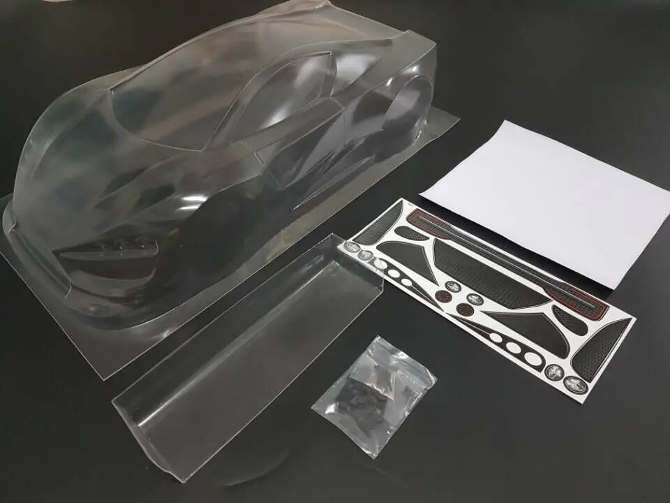 Team C 1/8 GT короткий каркас прозрачный корпус для Xray HB Mugen car 325 мм | Игрушки и хобби