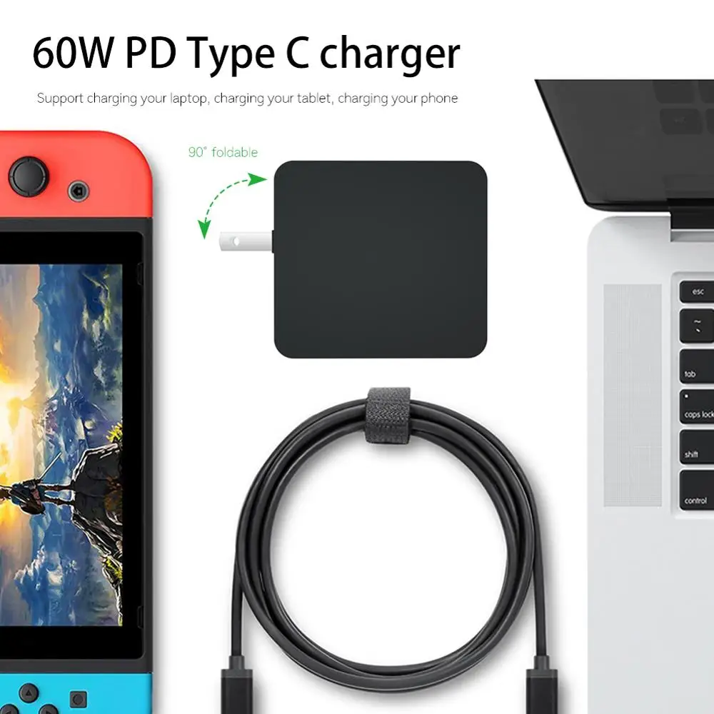 PD 60W Type C зарядное устройство Быстрая доставка настенное для нового Macbook Pro 12