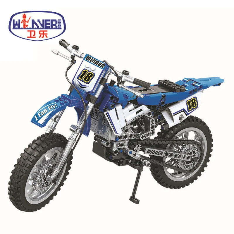 Technic City Moto Cross Bike Legoes Набор строительных блоков DIY Кирпичи классическая модель