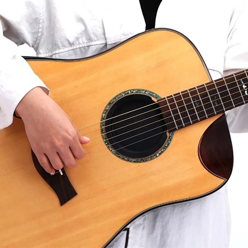 

Dust-proof Guitar Sound Hole Cover Silicone Classic Guitar Buster Noise Reduction Guitar Sound Hole Lid Electric Instrument Part