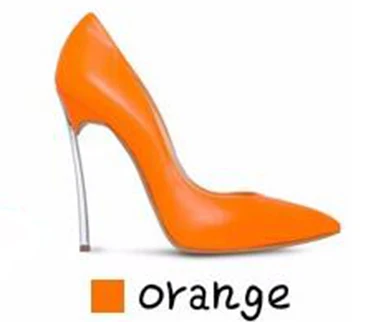 matt orange Брендовая женская обувь на высоком каблуке женские туфли-лодочки на шпильках женские туфли на тонком каблуке цвет телесный свадебные туфли на высоком каблуке с острым носком размеры 33–43 - Цвет: matt orange