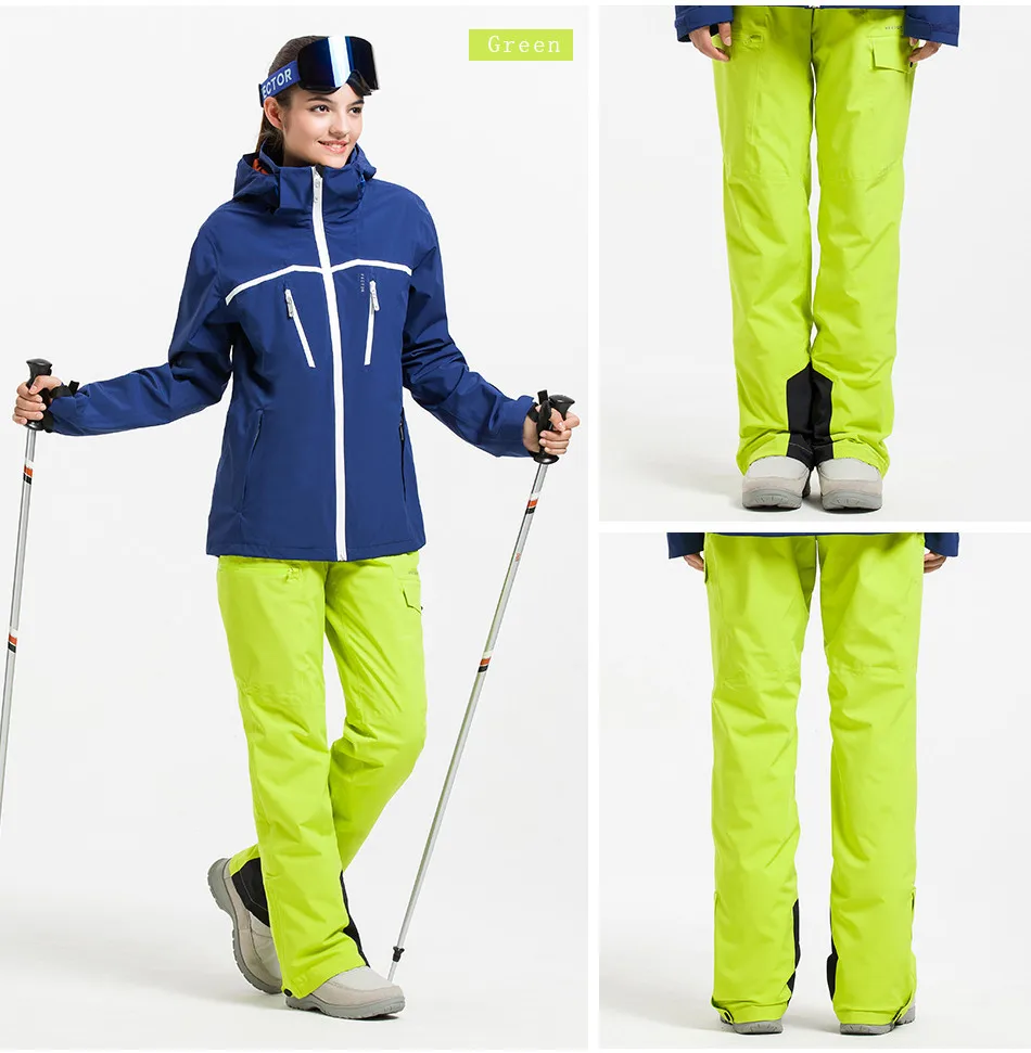 Extra Thick Ski Pant Overalls Warm Snow Sport Men Winter Trouser Women Skiing Suit Snowboard Outdoor Clothes Waterproof New