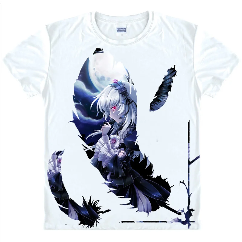 Аниме рубашка Coolprint Rozen Maiden футболки в разных стилях с коротким рукавом Suigintou
