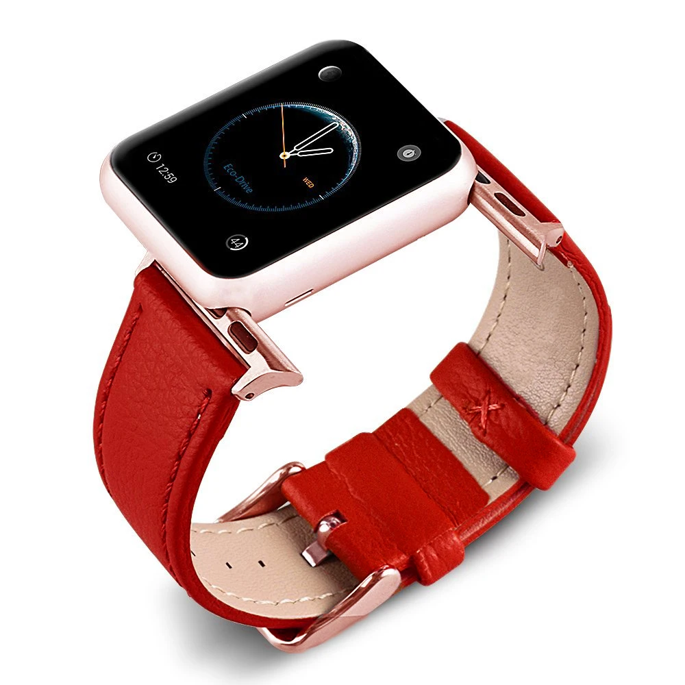 Eastar браслет из натуральной кожи розового золота ремешок для часов Apple Watch Band 42 мм 38