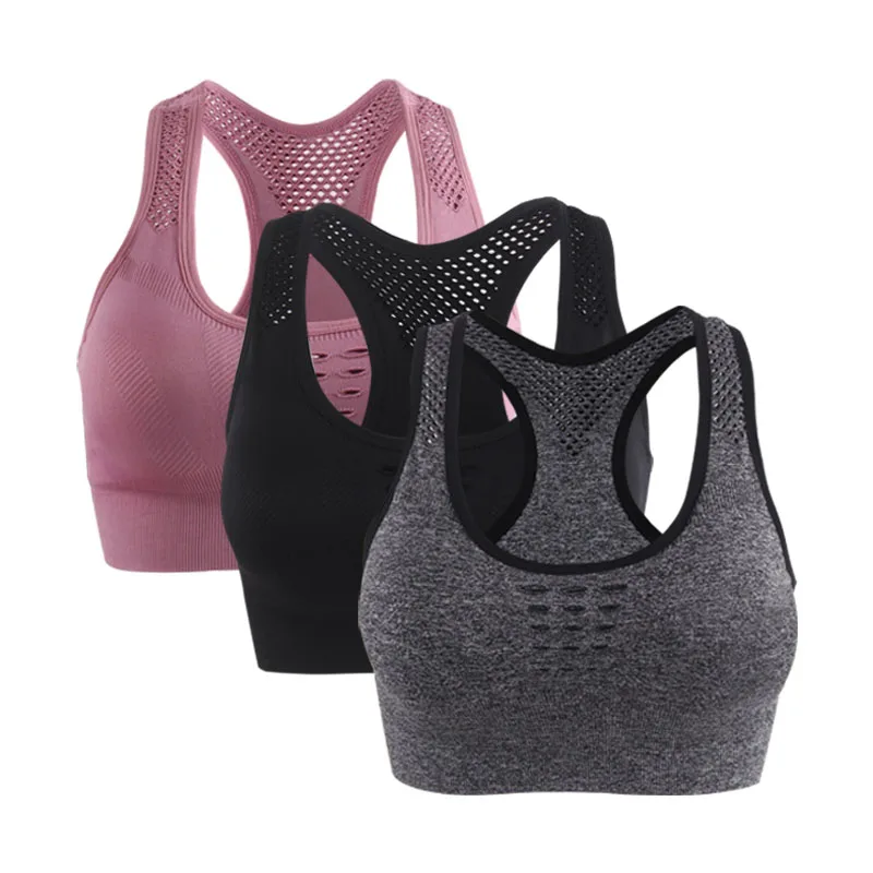 Gray Black Pink Топ, Спортивная Беговая борцовка, спортивный бюстгальтер для женщин, ударопрочный, мягкий, для фитнеса, нижнее белье, жилет, бесшовный, ударопрочный, для йоги, Майки - Цвет: Gray Black Pink