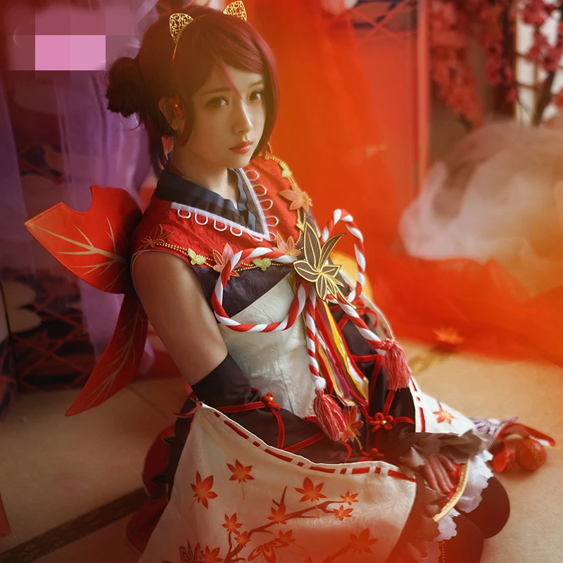 Love Live Sunshine Aqours костюм для костюмированной вечеринки Riko Mari Red осенняя серия с