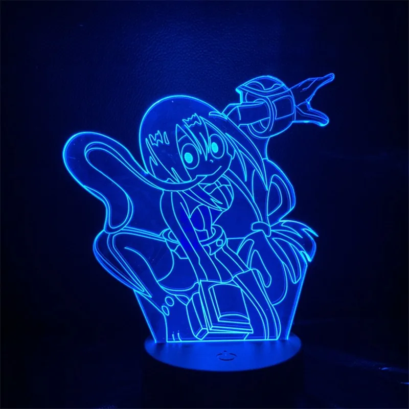 Мой герой academic Asui Tsuyu ночной Светильник 3D LED Новинка Настольная лампа игрушки для