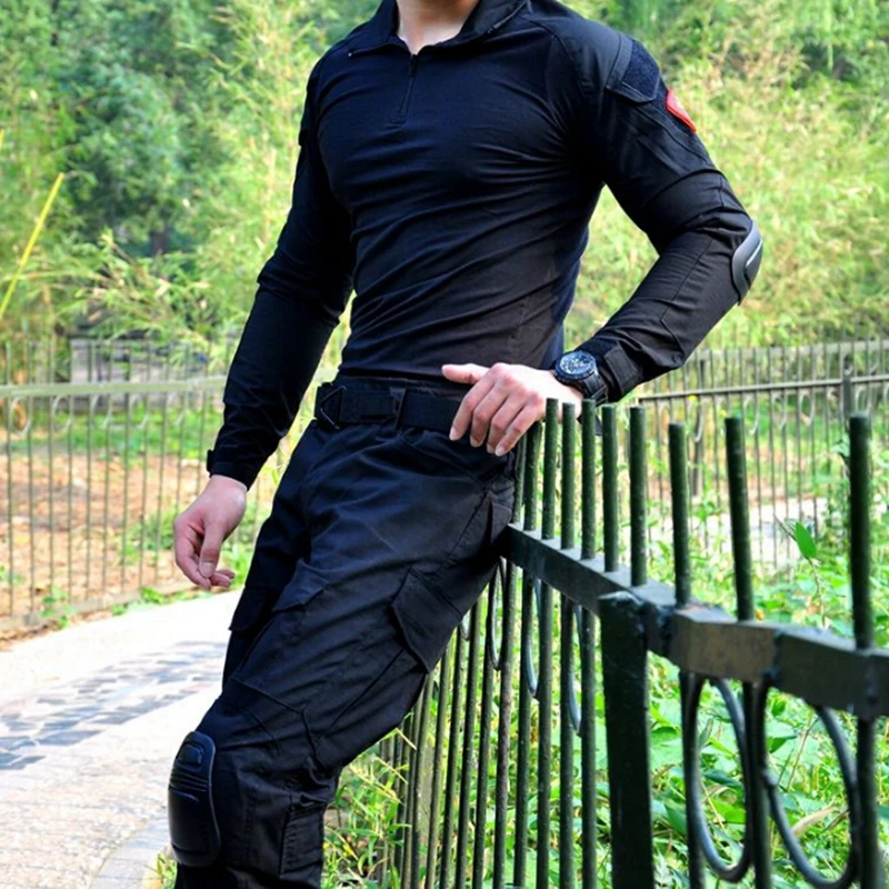 Тактический военный страйкбол Gen 3 Униформа камуфляж охотничья одежда Kryptek черная