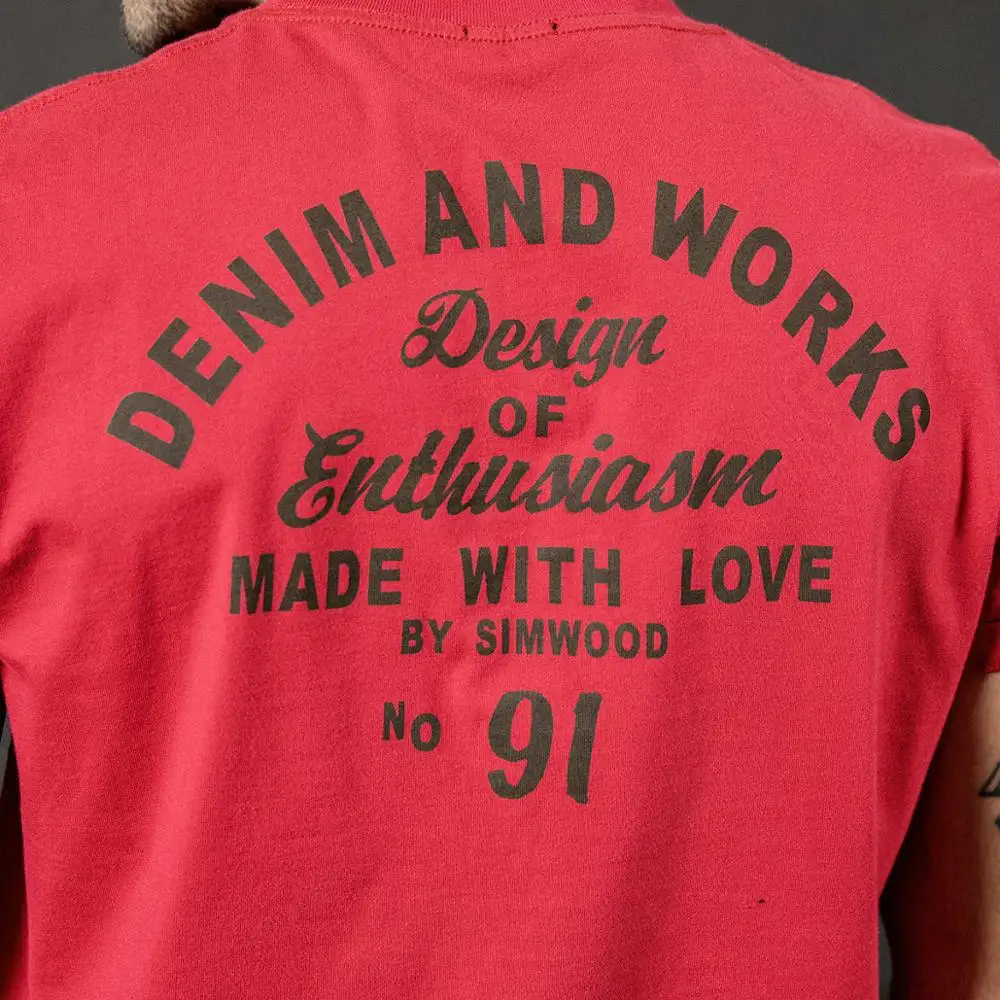 SIMWOOD 2020 летняя футболка для мужчин 100% хлопок с принтом букв короткими рукавами