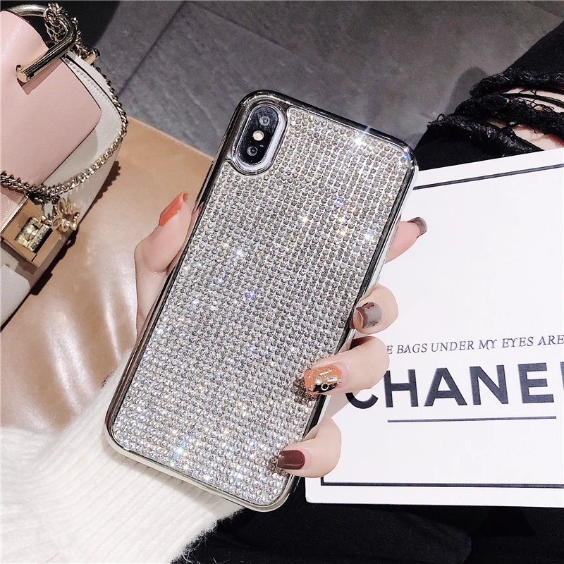 

Explosion Fashion Plating Diamond Mobile Phone Shell For iPhone 6 6S Plus 7 8 Plus X XR XS Max Cover Case Shining Soft Shell