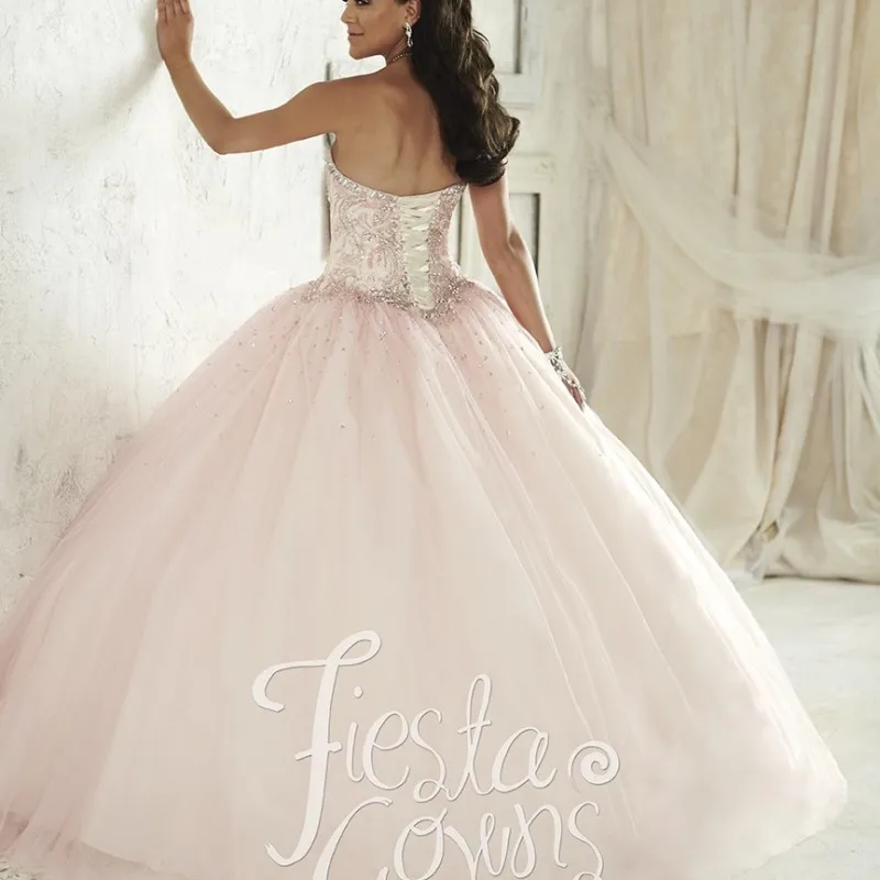 Красивый Светло-Розовый Quinceanera Платья 2017 Платье de 15 nos Тюль Сладкий 16 Платьев
