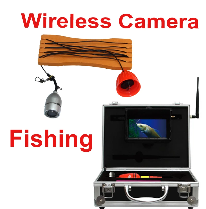 

Wireless Video Fishing Camera System 1.2G video receiver underwater checking camera cctv 8pcs IR LED Wireless fish finder camera