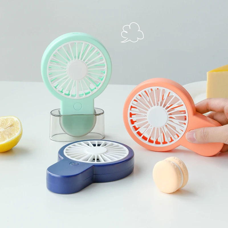 Горячая Милая портативная ручная конфетная вентилятор с батарейным питанием USB