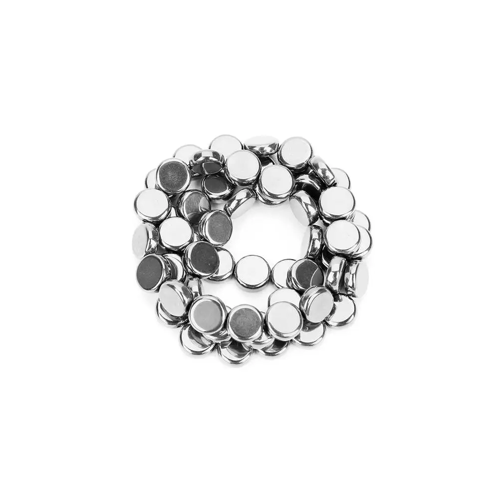 5 Natural Stone Hematite Loose Beads Sparkling 6/8mm Round shape Beads For DIY Jewelry Making Accessories Bracelet Necklace 15" - Цвет: 5