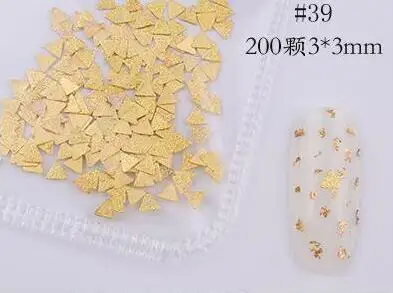 color39 Заклепки, Лунный крест, украшения для ногтей, декор в виде сердца, УФ-полимерные украшения, наполнители для ювелирных изделий, Стразы для ногтей, Подвески 200-500 шт - Цвет: color39