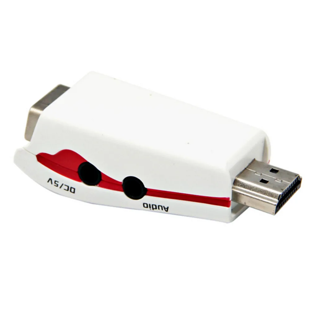1080P Женский HDMI к VGA адаптер с 3 5 мм стерео аудио поддержкой V1.4 3D 56 # | Электроника