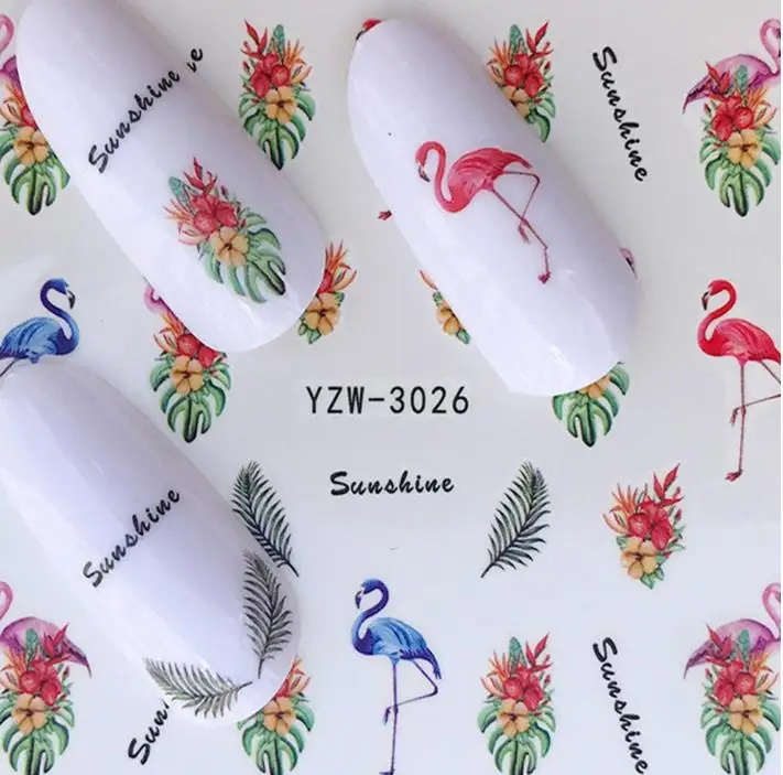 YZW3026 Стикер для ногтей с милым котом, сделай сам, украшения для ногтей, Водные Наклейки, модный Декор для ногтей, черные самоклеящиеся наклейки для ногтей, наклейки XF1442 - Цвет: YZW3026