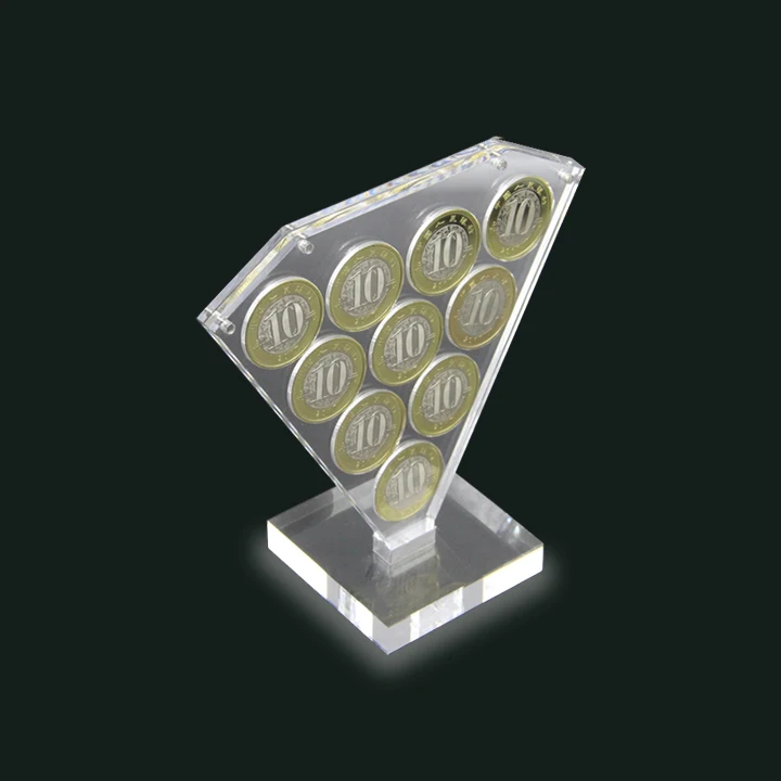 10 отверстий 27 мм Коллекционные вещи мини-ясно Пластик монета медаль Gem знак Гольф