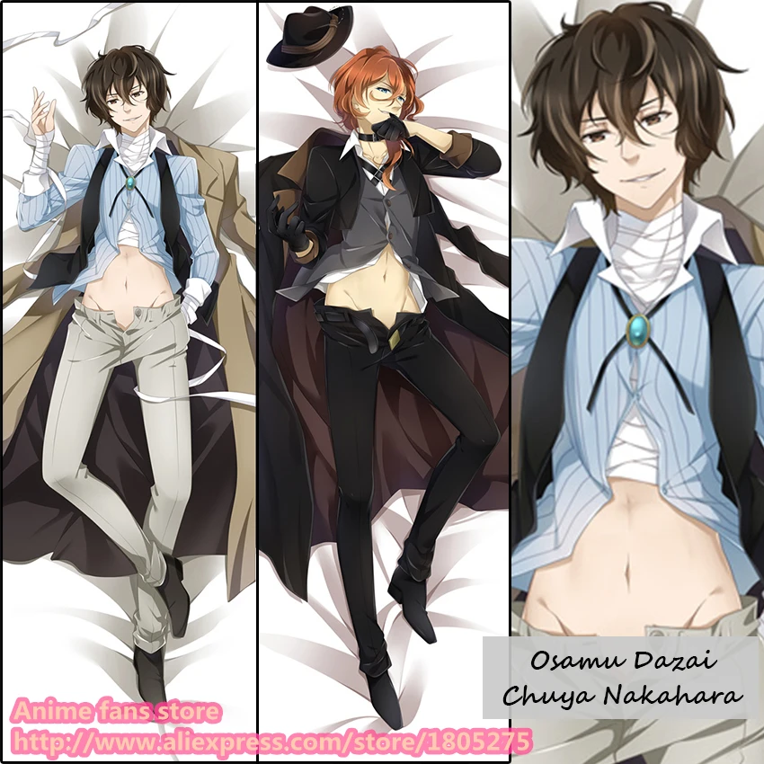 

Anime Bungo Stray Dogs Osamu Dazai & Chuya Nakahara Male Japanese Pillowcase Pillow Case Cover decorative Hugging Body Bedding