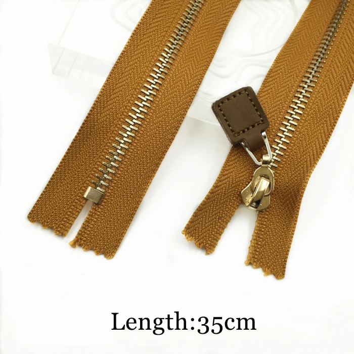 camel35cm 2 шт. 18 см 20 см 35 см 5# металлическая молния для мешковатые брюки юбки закрытые застежки-молнии для шитья одежды куртка пальто молнии DIY ремесла Инструменты - Цвет: camel35cm