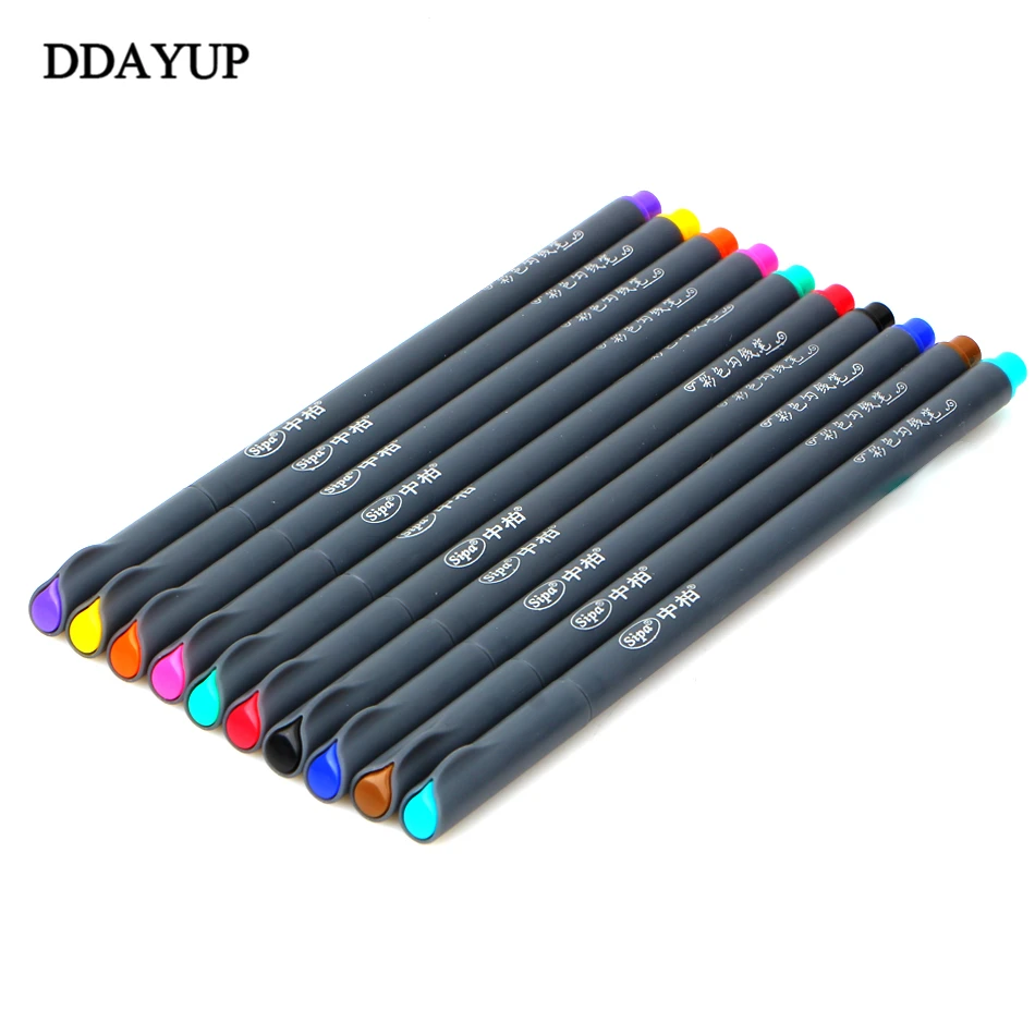 Гелевая ручка для рисования манги 0 38 мм 10 шт.|colored gel pens|gel penschool suplies |