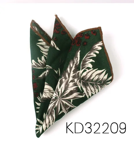KD32209 Мода Flroal Карманный квадратный для мужчин женщин костюмы с принтом Hanky мужские s платки костюм квадратный платок полотенца шарфы для мужчин - Цвет: KD32209