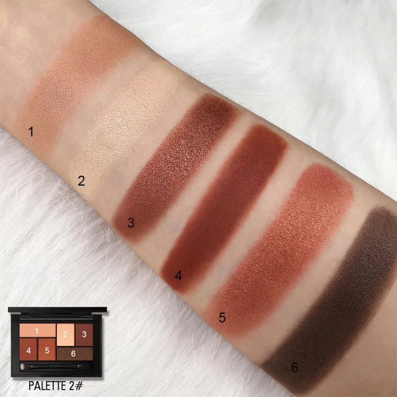 6-color Long Lasting Eyeshadow Palette Waterproof Colorfast Eye Shadow Powder Recommend