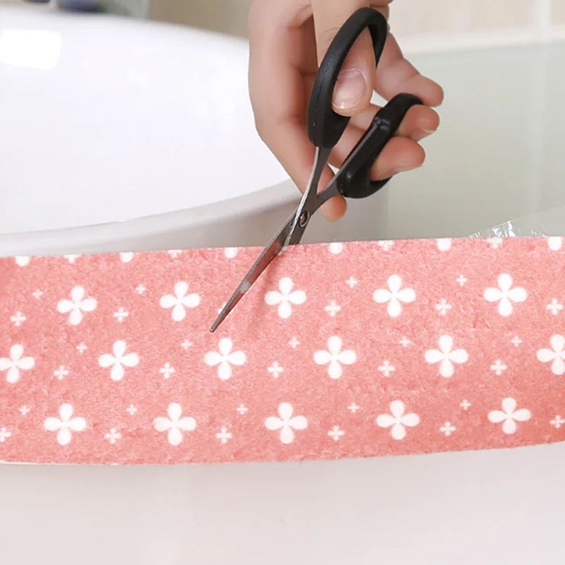 Cute Kitchen Toilet Anti-fouling Sticker Cartoon Bathroom Corner Waterproof Sink Edge Seam Baseboard Shield Decorative Stickers | Дом и сад