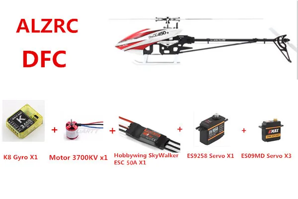 Модернизированная версия ALZRC Devil 450 Pro V2 SDC/DFC Вертолет Super Combo 50A ECS|devil 450|super combos450 pro |