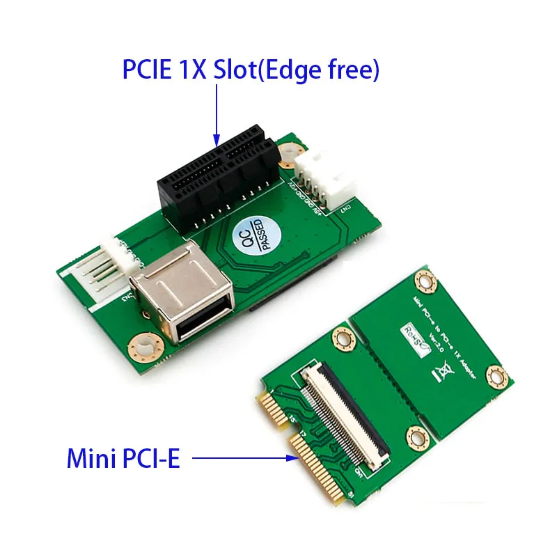 Mini pcie к pcie x1 usb2.0 в качестве тестового инструмента для расширения слота PCI Express от Mini pcie слота для карт с FFC кабелем поддержка x4/X8/16 слота