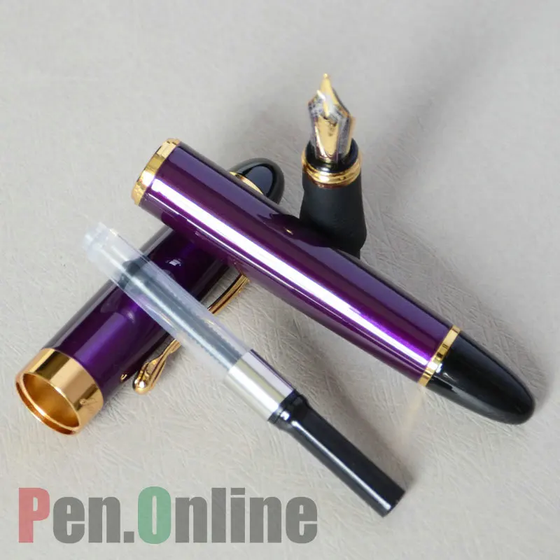 Перьевая ручка JINHAO X450 фиолетовая 18 КГП 0 7 мм со средним пером с золотой отделкой 450