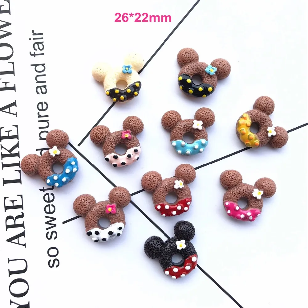 Смешанные 10 шт./лот kawaii плоские задние полимерные пончики печенье амулеты DIY
