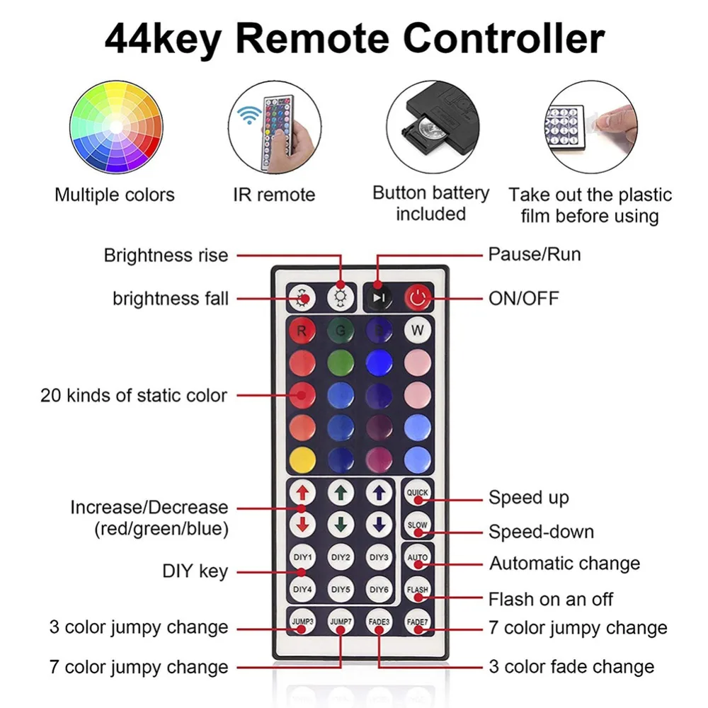 Контроллер для светодиодных лент 44 клавиши DC 12 В 6A|rgbw led controller|led controllerled rgbw controller |