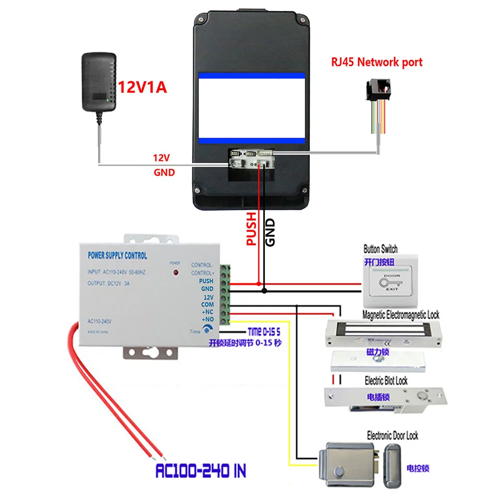 Горный водонепроницаемый HD720P беспроводной wifi RFID пароль Распознавание отпечатков пальцев видео телефон двери дверной звонок Система контроля доступа