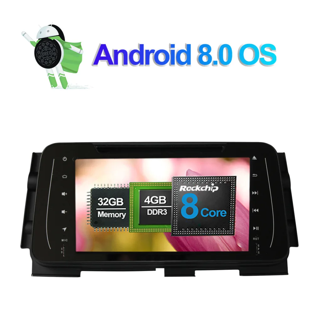 4 ГБ ОЗУ Android 8 0 Восьмиядерный Автомобильный GPS-навигатор для Nissan Kicks 2014-/Micra