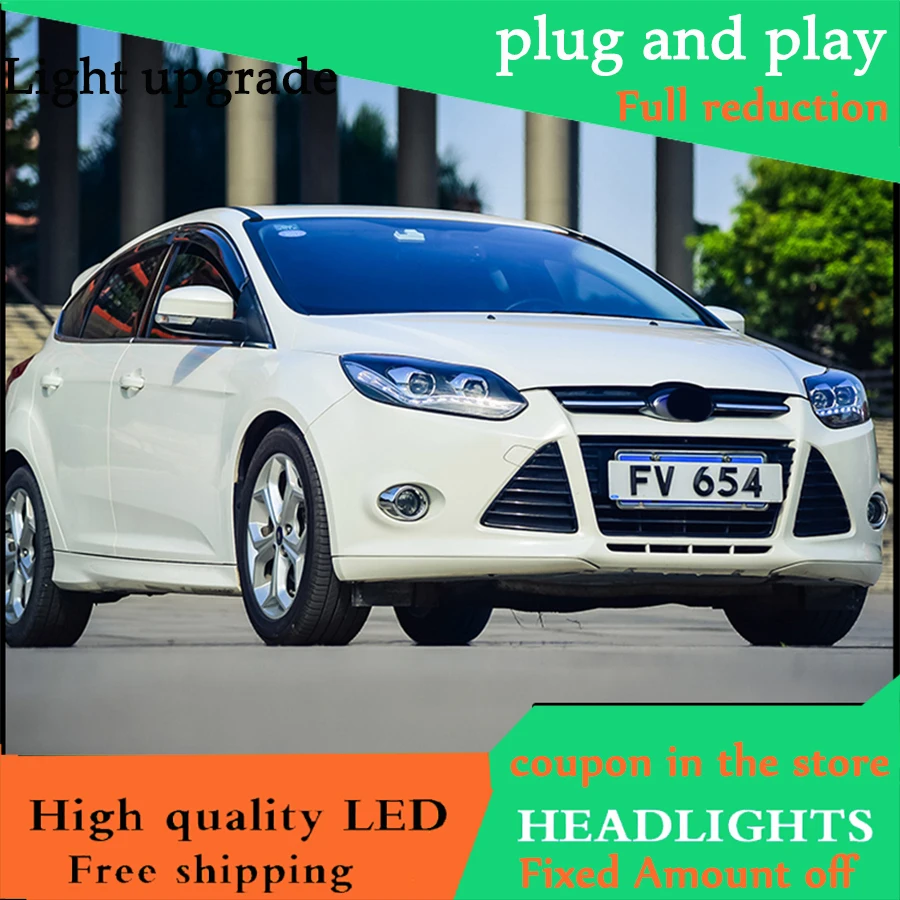 Высококачественный чехол для стайлинга автомобиля Ford Focus MK3 2012 2014 фары