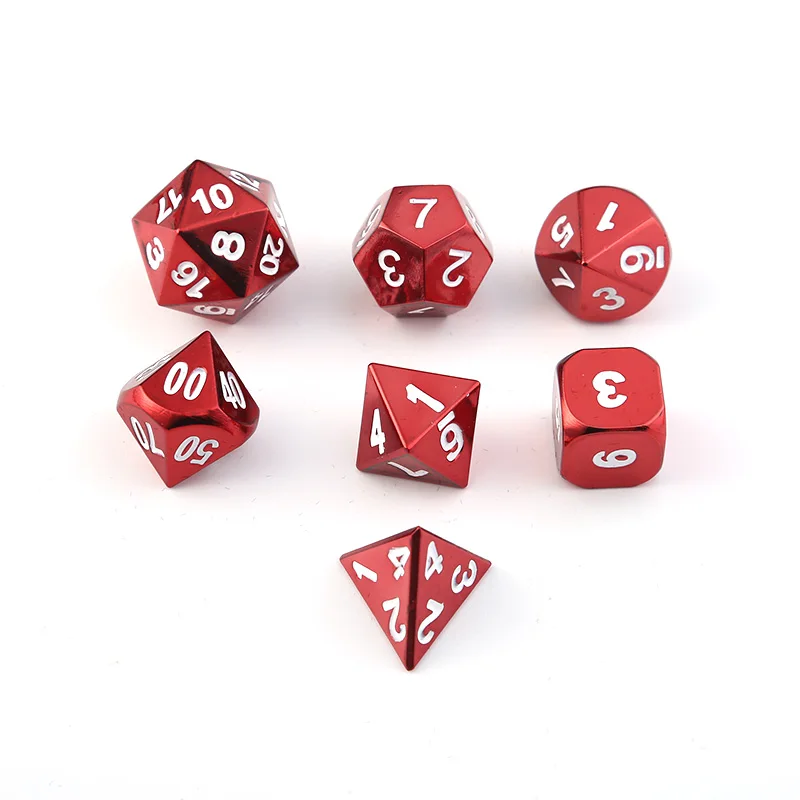 Металлические кости Dnd Набор кубиков Rpg многогранные Твердые подземелья и дракон