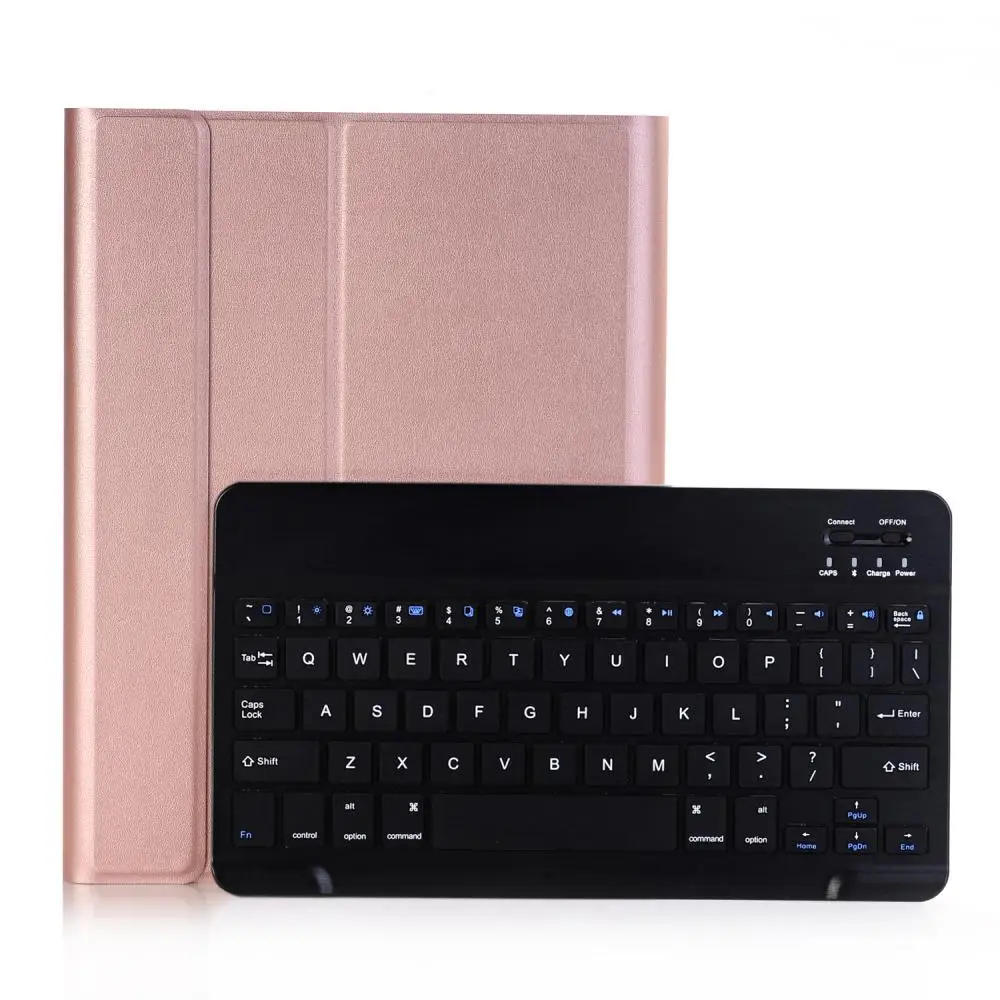 Для Apple iPad 2/3/4 клавиатура чехол для iPad2 iPad3 iPad4 чехол Bluetooth клавиатура Тонкий кожаный чехол Funda+ Экран протектор - Цвет: Rose Gold with Black