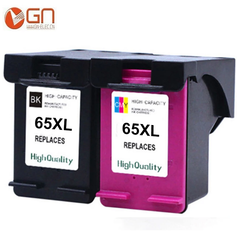 GN 65 Восстановленный чернильный картридж для HP 65XL Deskjet 3720 3721 3723 3724 3730 3732 3752 3755