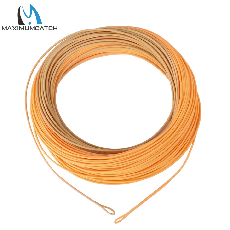 Maximumcatch ConnectCore стрельба линии 100ft соломы/оранжевый 30lb плавающий Вес вперед Fly Рыбалка с 2 сварных петель