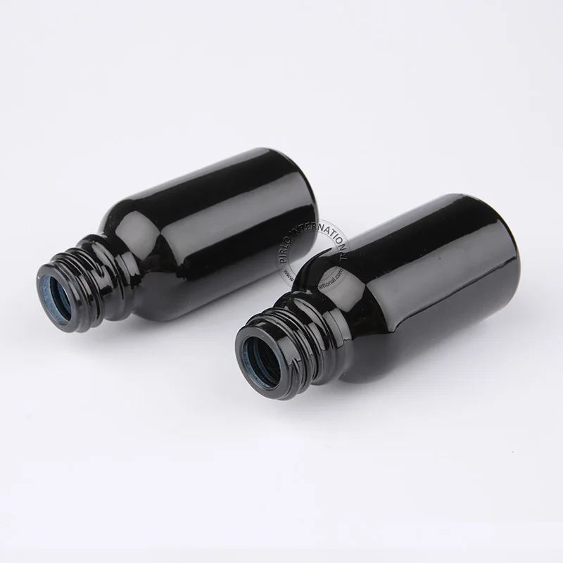 Оптовая продажа черная бутылка для эфирного масла 15 мл стеклянные