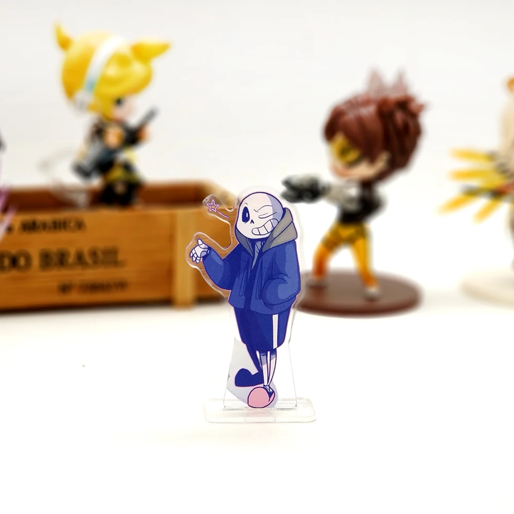 Love Thank Undertale sans sansy маленькая фигурка на акриловой подставке, модель, держатель для торта, аниме, видео игра, милый, крутой