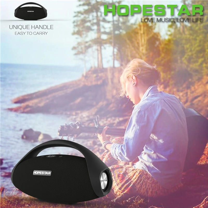 HOPESTAR H31 тяжелый бас большой мощности 32 Вт Bluetooth динамик стерео Саундбар бас беспроводной динамик сабвуфер TF USB портативный