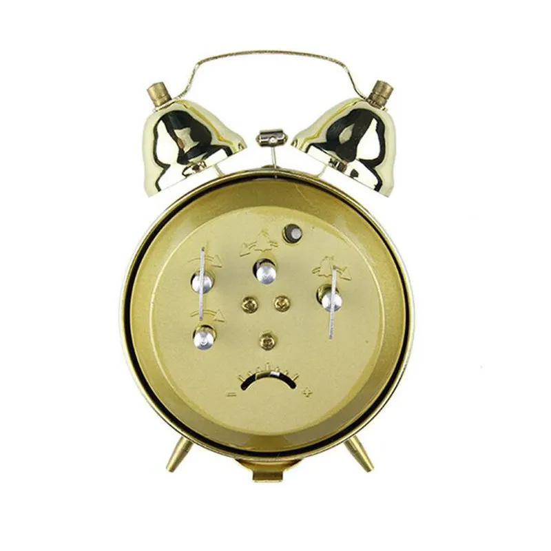 Retro Double Bell Gold Silver Clocks With Backlight Metal Circular Mechanical Clockwork Alarm Clock | Дом и сад